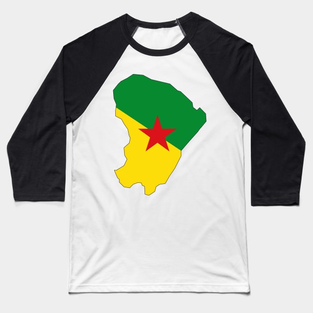 French Guiana flag Baseball T-Shirt by Tuwegl